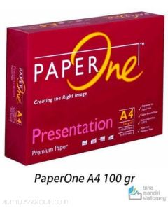 Foto Kertas Fotocopy Print HVS Putih PaperOne A4 100 gr merek PaperOne