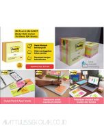 3M Post-it 654-5ASST Sticky Note Colour 76x76mm 500 Sheets