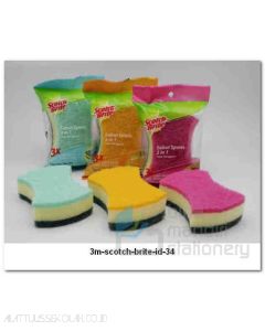 Katalog alat-alat kantor 3M Scotch Brite,  3M Scotch Brite Sabut Hijau Dua Sisi harga normal 11000 di Supplier Alat Tulis Bina Mandiri Stationery