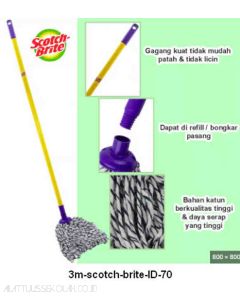 Katalog alat-alat kantor 3M Scotch Brite,  3M Scotch Brite Pel Katun Bulat Set harga normal 117500 di Supplier Alat Tulis Bina Mandiri Stationery