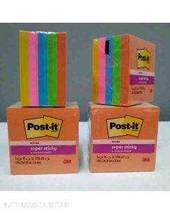 3M Post-it 654-5SSAU Super Sticky Note 76x76mm 450 Sheets