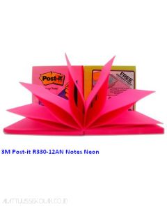 Contoh Alat Perlengkapan Kantor merk 3M Post-it , Gambar Produk 3M Post-it R330-12AN Sticky Note Refill Pop Up Neon Colors harga 14500 di Toko Peralatan Sekolah Murah