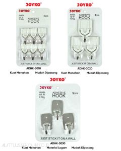 Toko Atk Grosir Bina Mandiri Stationery Jual Gantungan Kait Tempel di Dinding merk Joyko Adhesive Hook serial ADHK