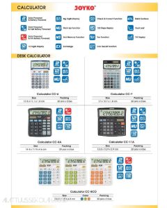 Toko Atk Grosir Bina Mandiri Stationery Jual Kalkulator Meja/Basic (Desk Calculator) Joyko Type Lengkap harga Murah terjangkau di toko ATK