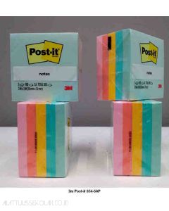 3M Post-it 654-5AP Sticky Note Colour 76x76mm 500 Sheets