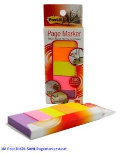 Contoh Alat Perlengkapan Kantor merk 3M Post-it , Gambar Produk 3M Post-it 670-5ANL Page Marker 19x50mm 500 Sheets harga 17200 di Toko Peralatan Sekolah Murah