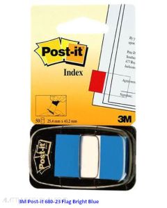 Contoh Alat Perlengkapan Kantor merk 3M Post-it , Gambar Produk 3M Post-it 680-23 Flags Bright Blue 12x43mm harga 39400 di Toko Peralatan Sekolah Murah