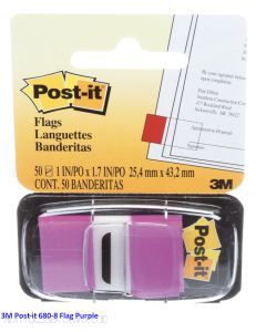 Contoh Alat Perlengkapan Kantor merk 3M Post-it , Gambar Produk 3M Post-it 680-8 Flags Purple 12x43mm harga 39400 di Toko Peralatan Sekolah Murah