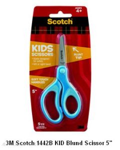 Katalog 3M Scotch harga murah & terjangkau, Image ATK Sekolah SIPLAH 3M Scotch 1442B KID Blund Scissor 5 inch harga normal 23500 di Distributor ATK Bina Mandiri Stationery