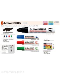 e-catalogue gambar atk Artline 5100A Big Nib Whiteboard Marker Spidol Papan Tulis Non Permanen Bullet Style
