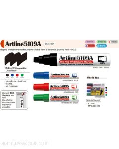 E-Katalog gambar perlengkapan Spidol Papan Tulis Non Permanen Chisel Style Artline 5109A Big Nib Whiteboard Marker