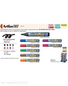 Brosur gambar peralatan kantor Artline 517 Whiteboard Marker (dry safe) Spidol Papan Tulis Non Permanen Bullet Style