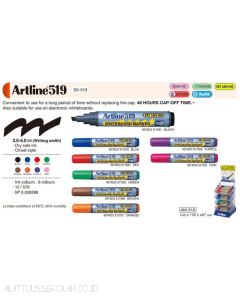 Gambar Spidol Papan Tulis Non Permanen Chisel Style Artline 519 Whiteboard Marker (dry safe) merek Artline