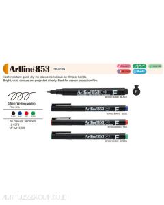 Foto alat tulis sekolah merk Artline terlaris type Artline 853/6W set Overhead Projector Marker Spidol OHP Permanen