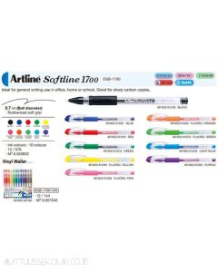 sample Image peralatan Ballpoint Roller Balls Rubberized Soft Grip Artline EGB-1700 Softline Gel Pen