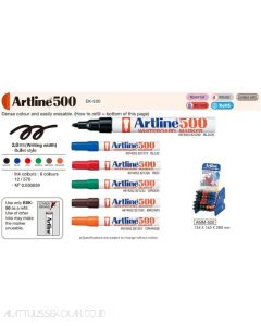 Macam macam alat tulis sekolah Artline 500 Whiteboard Marker Blue Spidol Papan Tulis Bullet Style dan gambarnya