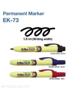 Brosur gambar alat tulis sekolah Spidol Permanen Clik Cetek Bullet Style Artline 73 Permanent Marker Clix