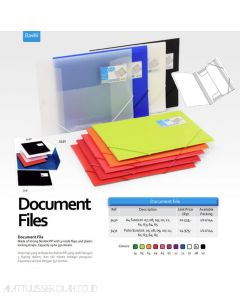 Foto Bantex 3431 PP Document File FC Plastik folder multiholes untuk aneka ring binder merek Bantex