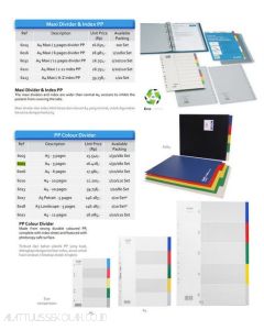 Map presentasi Bantex 6005 PP Colour Divider A4 5 Divider