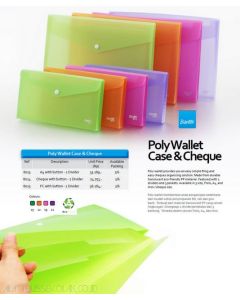 Gambar Tas Penyimpanan membawa Karya seni lukis Bantex 8013 2T Poly Wallet Case A4 withButton merek Bantex