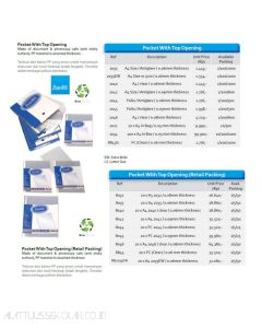 Gambar Plastik folder multiholes untuk aneka ring binder Bantex 8044 PP Pocket 20 x FC 2044 / 0.06 mm merek Bantex