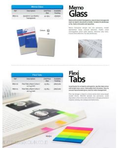 Gambar Bantex 8870-00 Flexi Tab 5 Neon Colours 12x45mm Sticky note pesan tempel merek Bantex