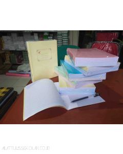 Gambar Atk Buku Tulis Cover Polos Warna Kotak Besar - kotak sedang - kotak kecil matematika - garis 3 - garis 5 Bintang Obor Beli di Toko Bina Mandiri Stationery harga murah semua peralatan sekolah lengkap