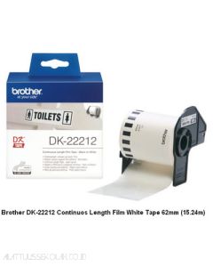 Brother P-touch Tape Cartridge type P-touch Tape Brother DK-22212 Continuos Length Film White Tape 62mm 15.24m image