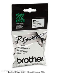 E-Katalog image atk P-touch Tape Brother M-K231 Black on White 12mm