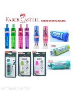 Foto Tipex kertas pita koreksi Faber-Castell Correction Tape QDR Blue Dog Barrel (169551) merek Faber Castell