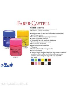 Gambar Cat Tinta lukis gambar warna cream coklat Faber-Castell Poster Colour Middle Phthalo Blue (170952) merek Faber Castell