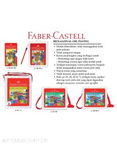 Foto Crayon krayon 72 warna Faber-Castell Hexagonal Oil Pastel 72 Pcs Plastic Bag (120172) merek Faber Castell