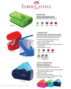 Contoh Faber-Castell Sleeve Sharpener (182714) Serutan rautan peruncing pensil merek Faber Castell