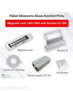 FINGERSPOT PAKET AKSES KONTROL PINTU MAGNETIC LOCK 180 WITH BRACKET ZL-180 di toko alat alat kantor lengkap cv bina mandiri stationery