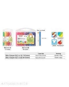 Toko Atk Grosir Bina Mandiri Stationery Jual Krayon Halus / Silky Crayon Joyko Dengan Aneka Warna Terang Yang Cantik Untuk Mewarnai Gambar Anda