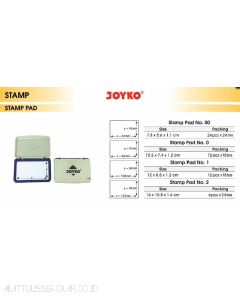 Jual Stamp Pad Joyko No. 0 | No. 00 | No. 1 | No. 2 Bak Bantalan Tinta Stempel/Cap  termurah harga grosir Jakarta