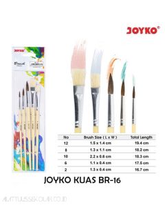 Kuas Lukis Cat Air Cat Minyak Akrilik Set Joyko Brush BR-16