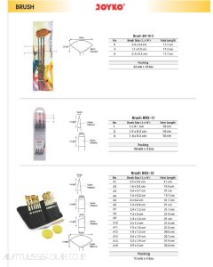 Gambar Joyko Brush Set BRS-12 Kuas Lukis Cat Air Cat Minyak Akrilik Set Spon merek Joyko