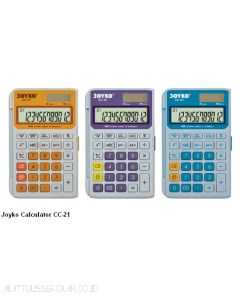 Jual Kalkulator Saku Pocket 12 Digit Joyko Calculator CC-21 (Purple,Yellow,Blue) termurah harga grosir Jakarta