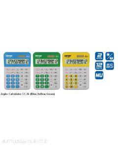 Jual Kalkulator Meja 12 Digit Joyko Calculator CC-36 (Blue,Yellow,Green) terlengkap di toko alat tulis