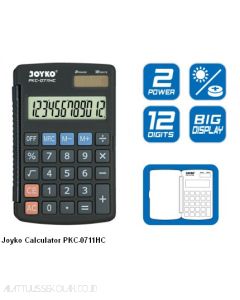 Contoh Joyko Calculator PKC-0711HC Kalkulator Saku Pocket 12 Digit merek Joyko