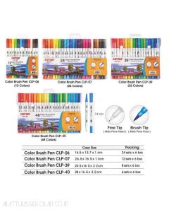 Foto Joyko Color Brush Pen CLP-39 (36 Color) Pena Kuas Warna Menggambar Melukis merek Joyko