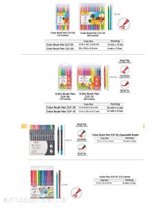 Contoh Joyko Color Brush Pen CLP-43 (12 Color) Pena Kuas Warna Menggambar Melukis merek Joyko