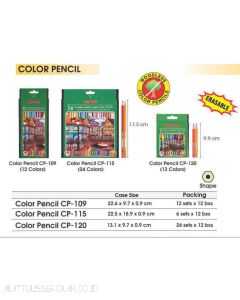 Jual Pensil Warna Unik Bisa Di Hapus Joyko Color Pencil CP-115 (24 Color) Erasable termurah harga grosir Jakarta