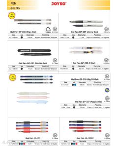 Foto Joyko Gel Pen JK-100NT (Black,Blue,Red) merek Joyko