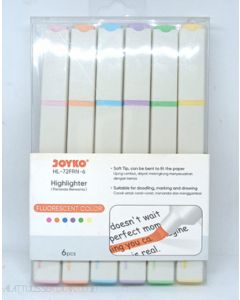 Foto Texliner Stabilo Pewarna/Penanda Tulisan Joyko Highlighter HL-72FRN-6 merek Joyko