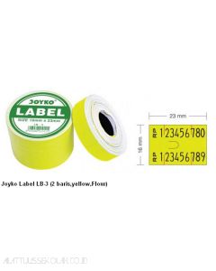 Joyko Label LB-3 (2 baris,Yellow,Fluor)