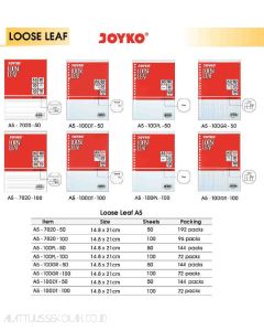 Contoh Refill Multiring Binder Note Joyko Loose Leaf A5-7020 (100S) merek Joyko