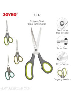 Jual Gunting Serbaguna Kertas dan Kain Joyko Scissors SC-19 termurah harga grosir Jakarta