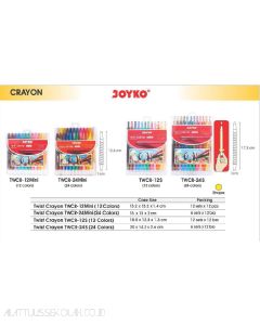 Contoh Joyko Screw Crayon TWCR-24mini  Crayon Putar Mini Twist  merek Joyko